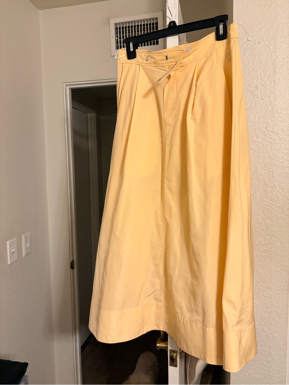 Yellow full Midi Skirt